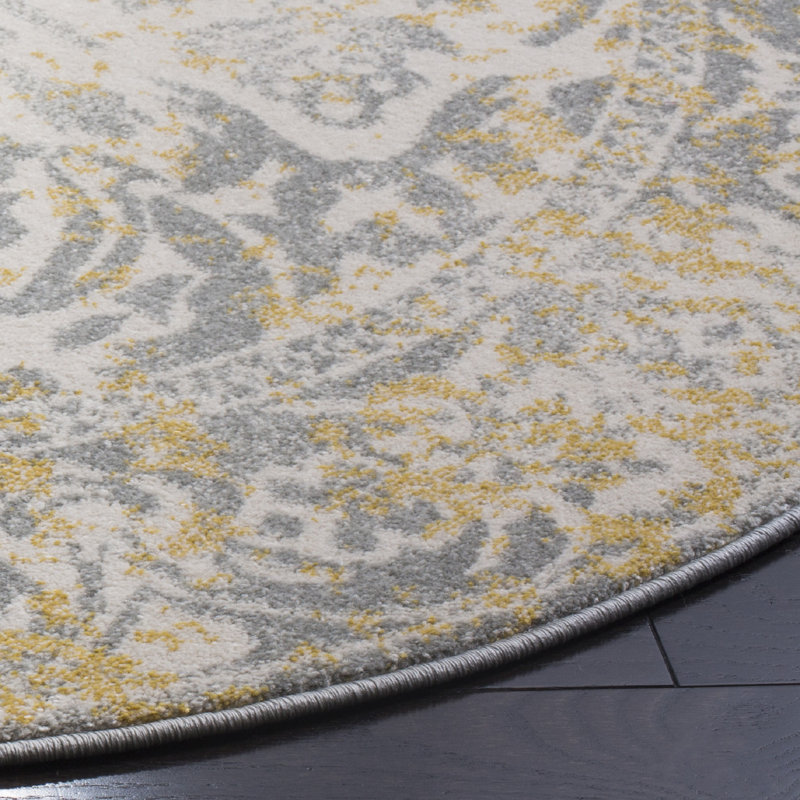 Osakis Performance Damask Rug, Round 5'3"