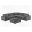 Canapé modulaire 6 pièces Caylie - gris anthracite
