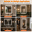 Miroir de meuble-lavabo mural DEL sans cadre l 30 po x H 36 po Swarm-870793684