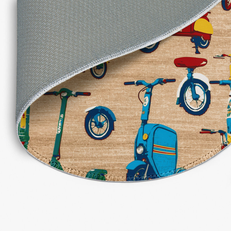 Tapis intérieur et extérieur brun Transport, Rond 5 pi