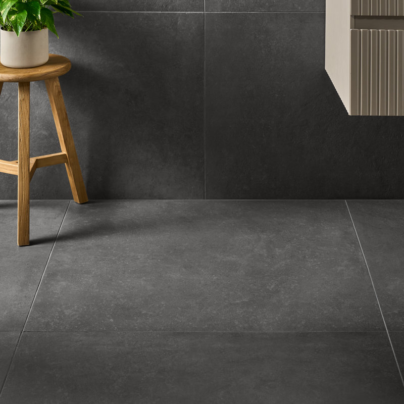 Terrace 35.43 In. X 35.43 In. Matte Porcelain Floor And Wall Tile (17.43 Sq. Ft. / Case), Charcoal Gray