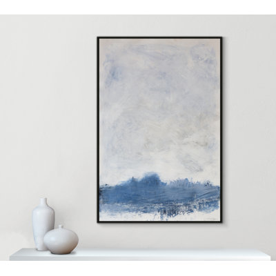 «Fields Of Blue II» par Filippo Ioco - reproduction sur toile avec cadre flottant