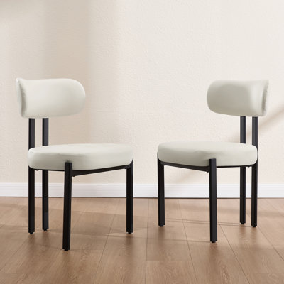 Upholstered Dining Chair With Metal Frame, Modern Side Chair For Kitchen/Dining Room