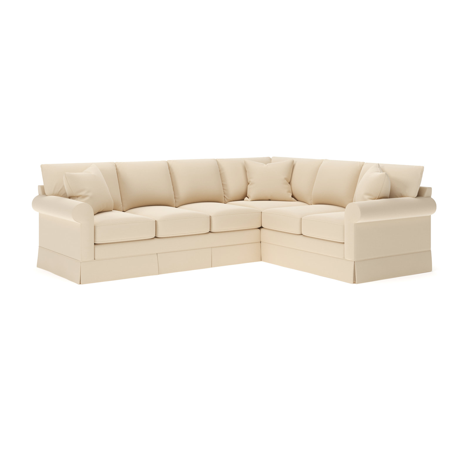 Friedman Sectional, Right Hand Facing, Canvas Flax Sunbrella® Canvas
