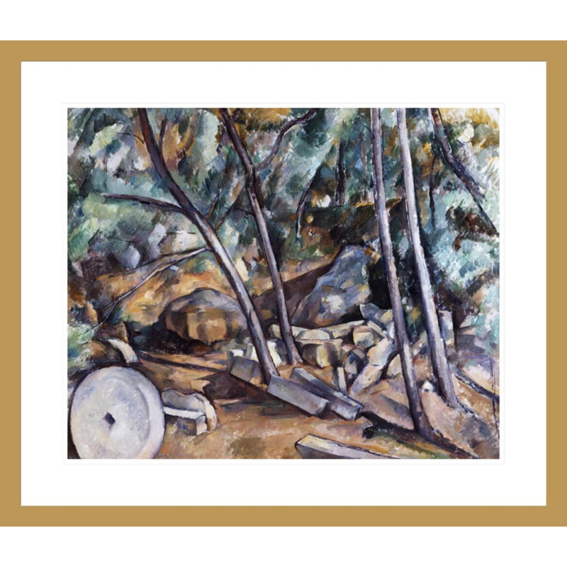 «Millstone in the Park of the Chateau Noir» par Paul Cézanne, impression giclée encadrée, H 23,5 po x l 27,41 po
