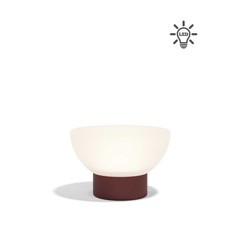 Câble DEL 23,5 po Luna Lamp, H 15,75 po x l 23,5 po x P 23,5 po, Grenat