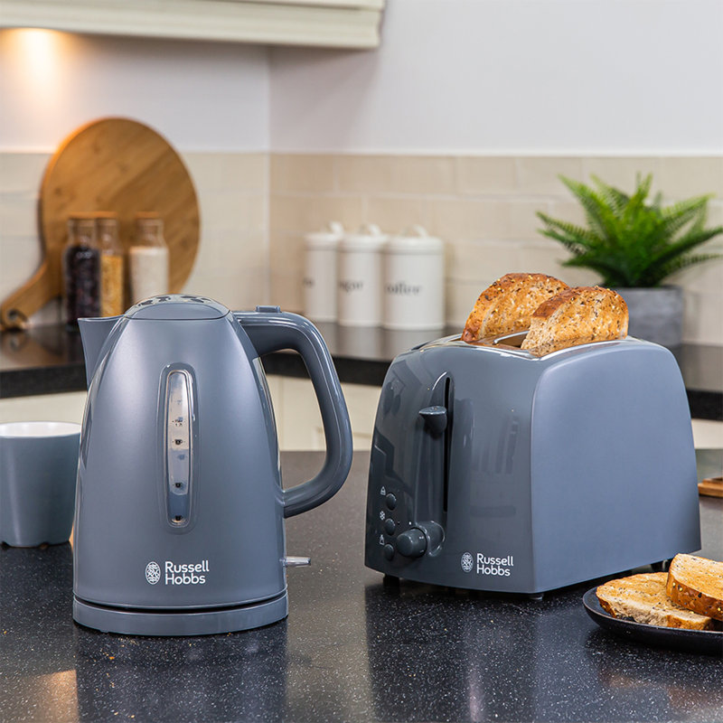 Russell Hobbs 2 Slice Textures Toaster, Grey