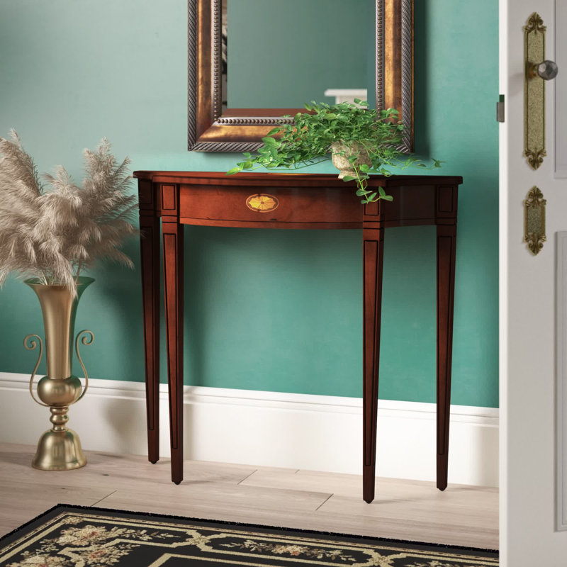 Joanne 36" W Demilune Console Table, Cherry