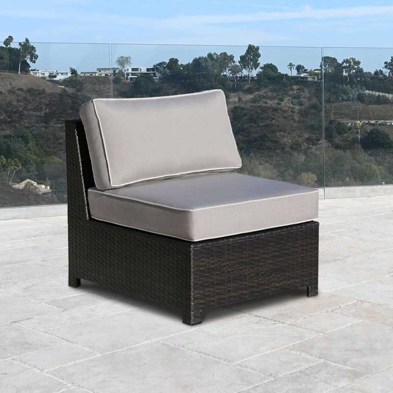 Monaco Brown And Grey Modular Armless Chair