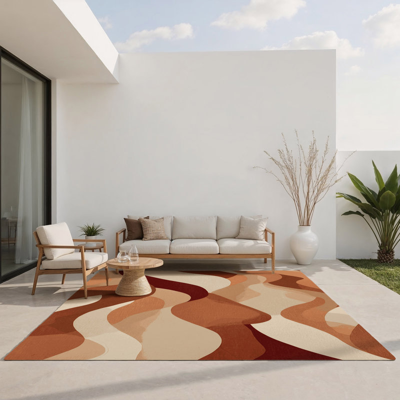 Skyline Glow Indoor And Outdoor Area Rug, Rectangle 1'6" x 2'6"