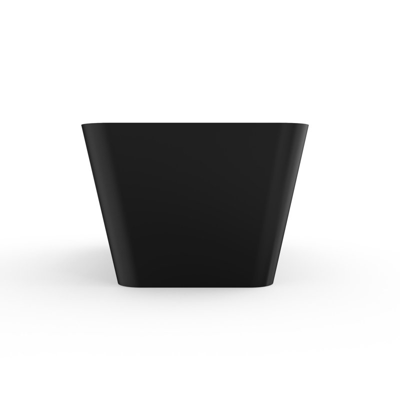 Baignoire autoportante 67 po. 31,5 po. 23,04 po. Noire, finition mate, ergonomique et élégante pour la salle de bain. Baignoire de trempage avec surface 67 po.