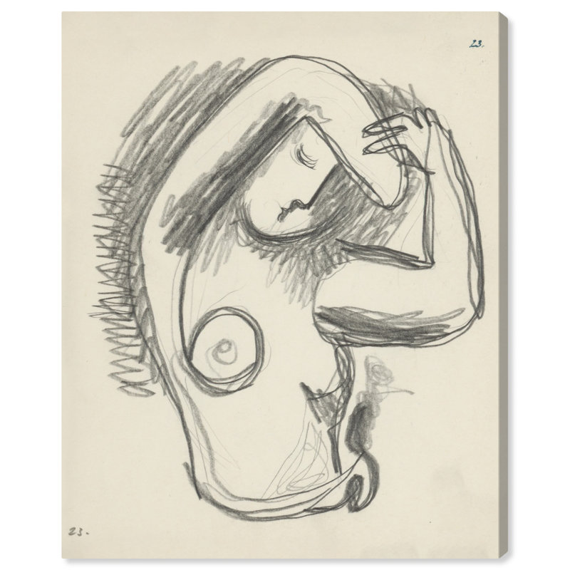 Art Act figure classique féminine par Art Remedy, Toile tendue, H 20 po x l 16 po