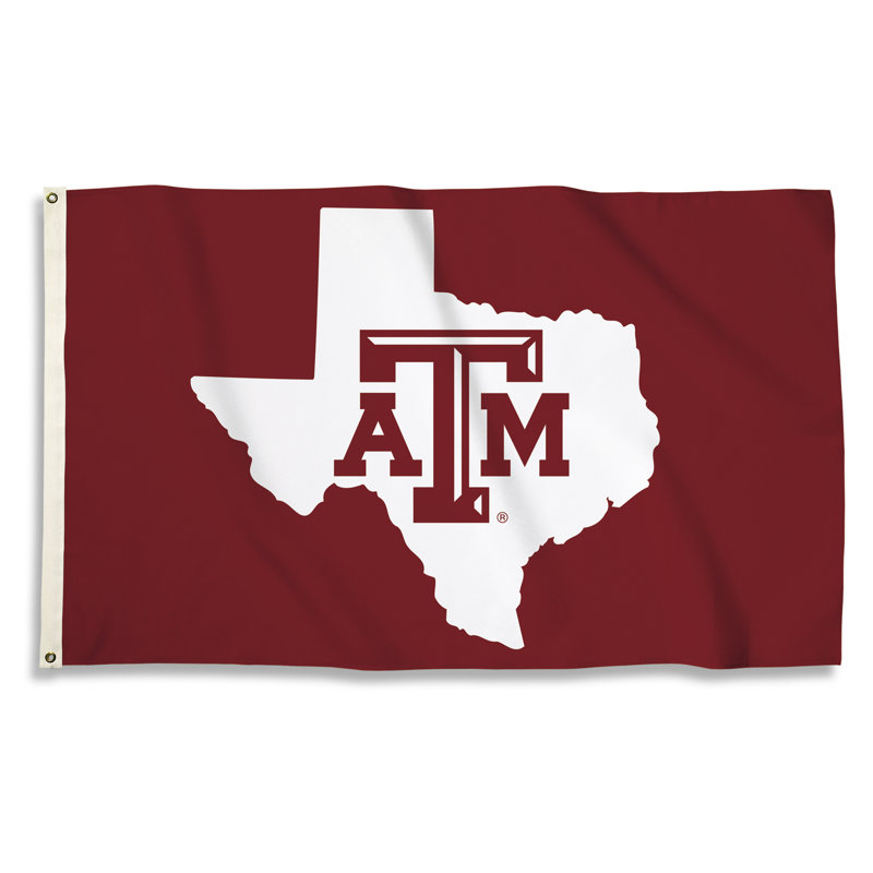 NCAA Double Sided 36'' H x 60'' W Polyester House Flag, Red