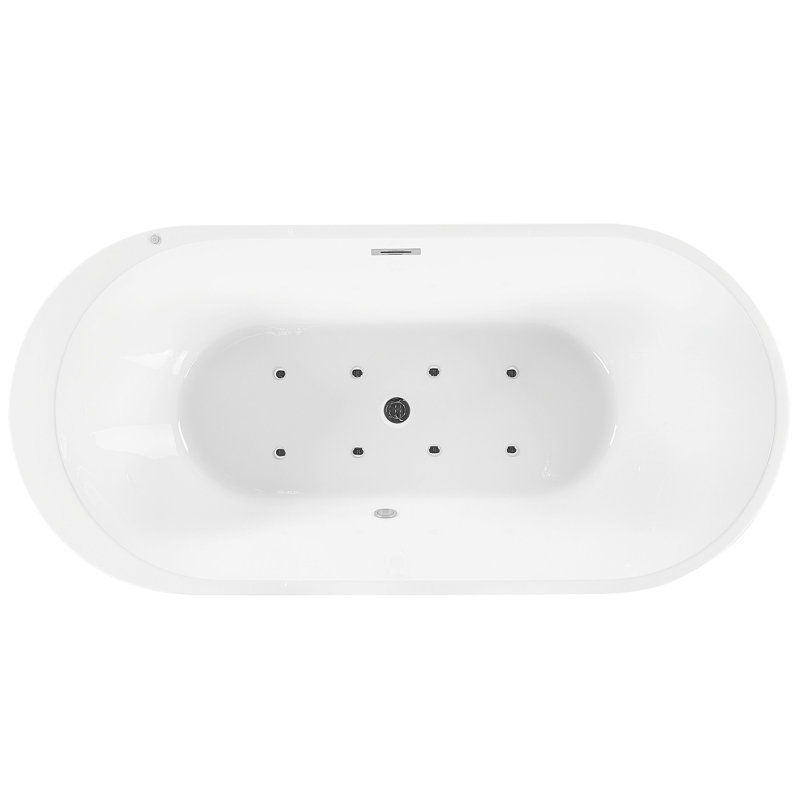 Mestas 800mm x Whirlpool Acrylic Bathtub, Black