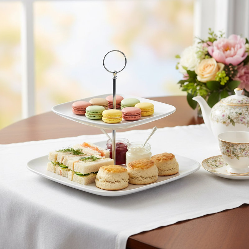 Waterside Elegant Two-Tier Cake Stand