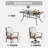 Sutiya 6 - Person Patio Dining Set Umbrella Hole Included Rectangular Table with Cushions Included