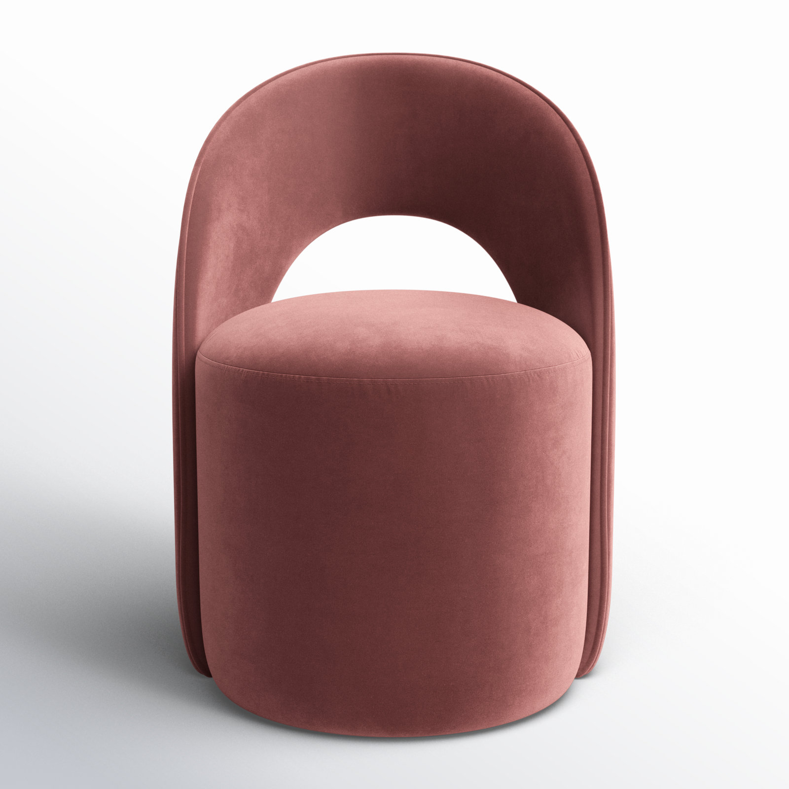 Neta Swivel Linen Side Chair, Falkirk Reddish Brown Velvet