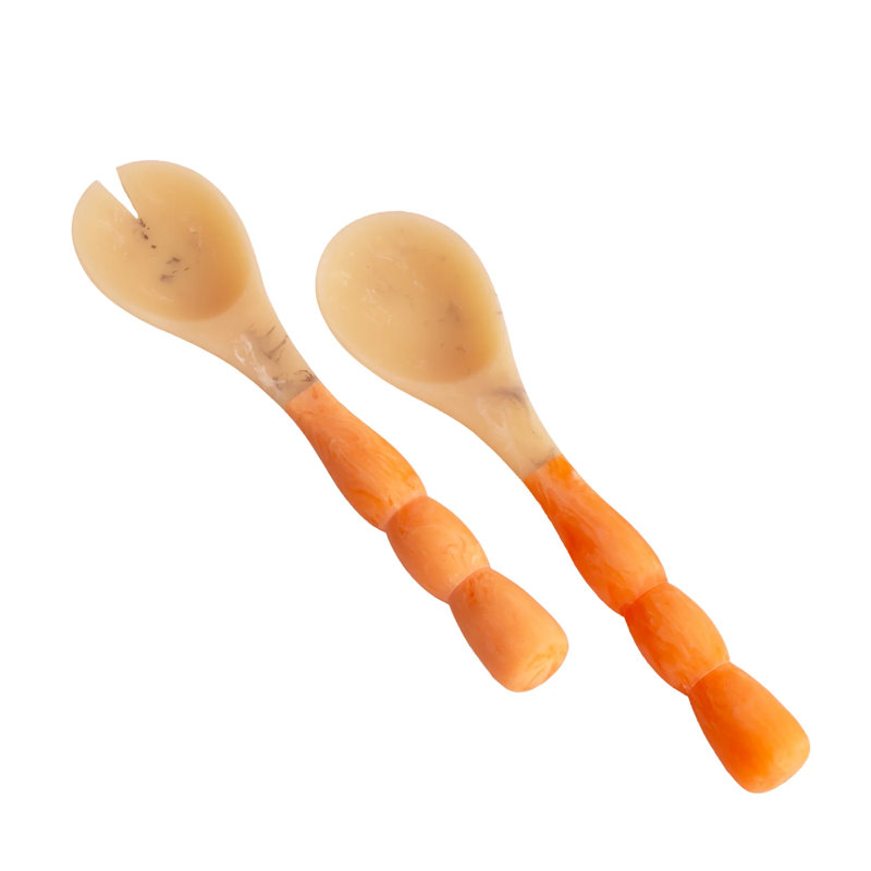 Resin Salad Servers, Tangerine