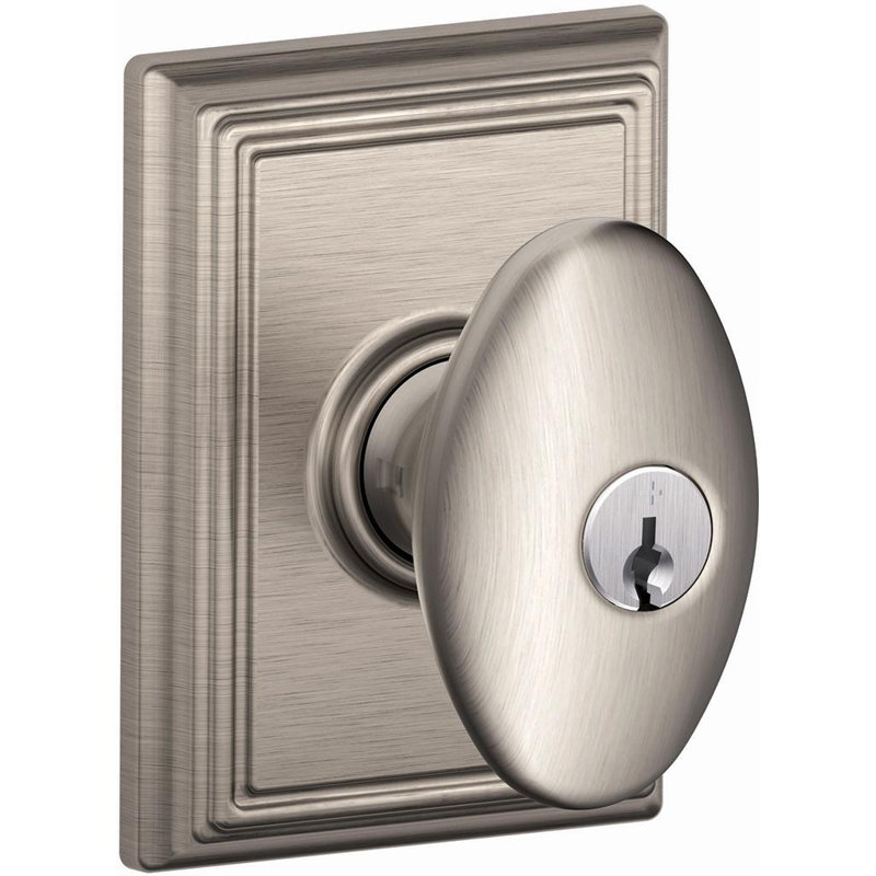 Siena Keyed (Entry) Door Knob, Satin Nickel