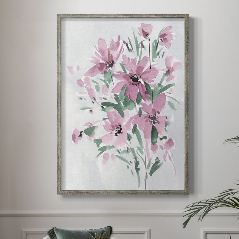 Posy Blooms III Framed Print - Solid Wood, 30" H x 24" W