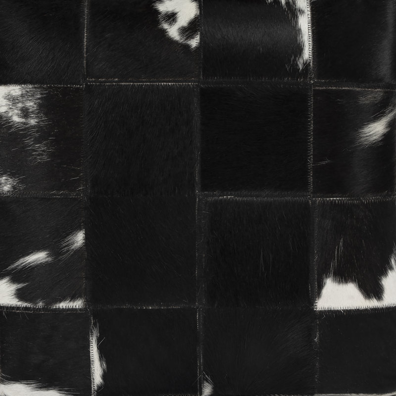 Victorian Hair on Hide Cube Ottoman