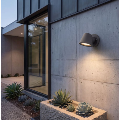 Integrated LED Outdoor Armed Sconce