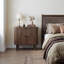 57cm Wide Bedside Table Wood Nightstand 2-drawers
