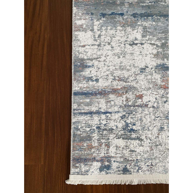 Tapis en coton avec envers antidérapant Lanney, Rectangle 3 pi 11 po x 16 pi 5 po