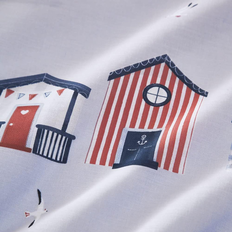 Fun Beach Huts Easycare Polycotton Duvet Set, Single
