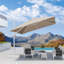 Parasol en porte-à-faux rectangulaire pivotant à gauche et à droite de 360 ° avec rotation à 360 ° 12 'x 9' avec base et rotation à 360 degrés-11129433-247891259