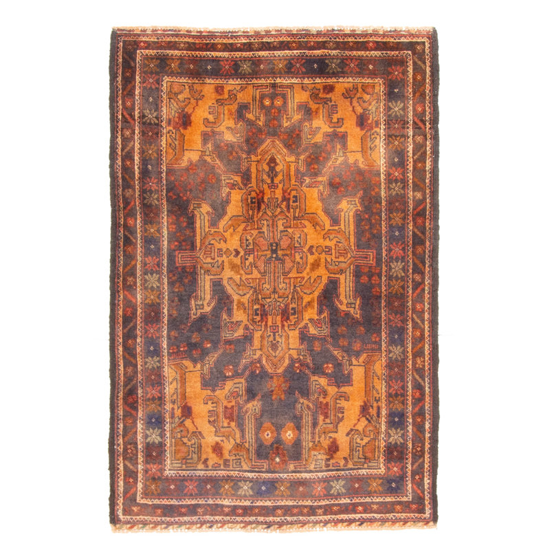 Tapis brun Teimani 3 pi 0 po x 4 pi 7 po