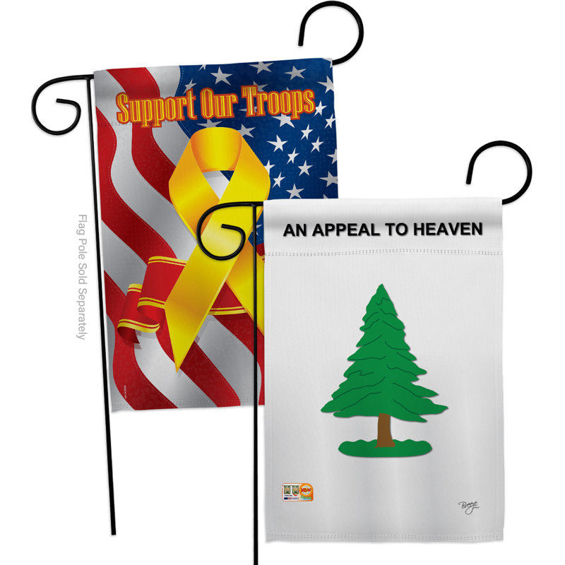 Double Sided 18.5'' H x 13'' W Polyester Independence Day Garden Flag