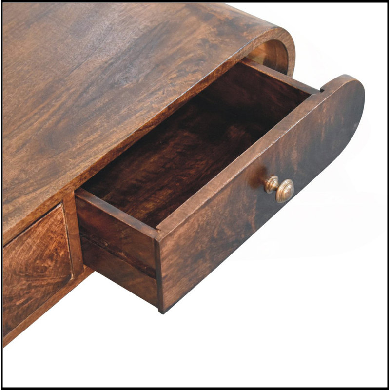 Console murale en bois massif noyer de Californie