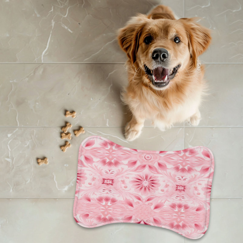 Tapis rose en forme d'os 1 pièce