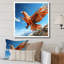 Majestic Orange Eagle Flight - aigle, art mural-719803911-719803908