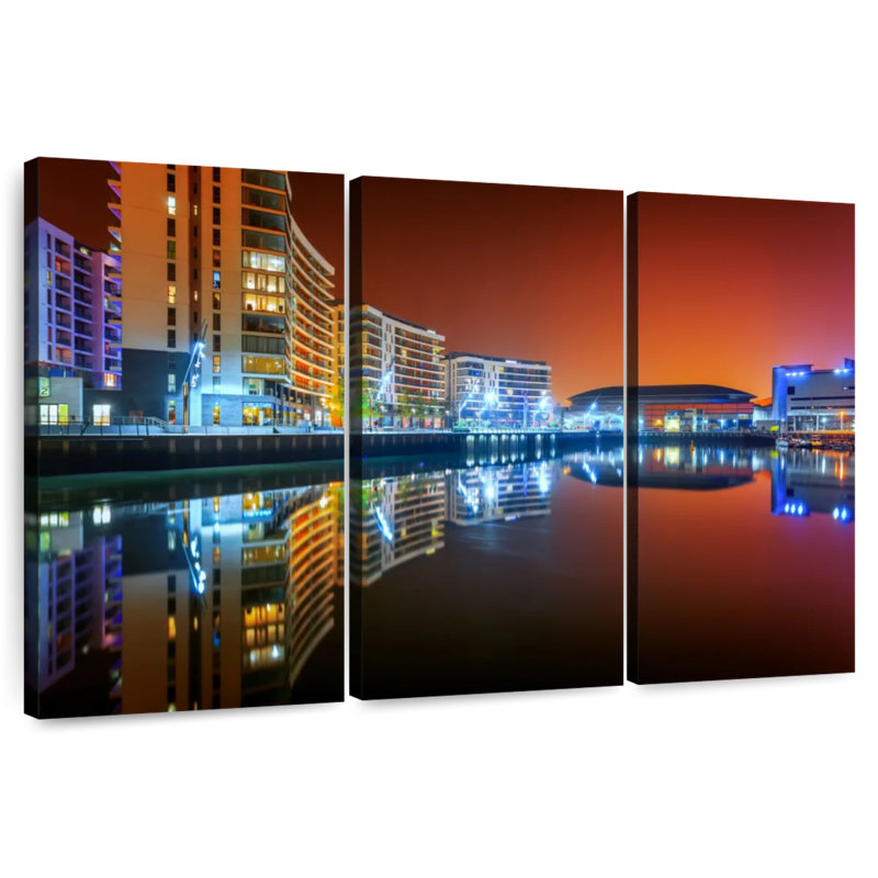 Belfast City Lights, 32" H x 50" W