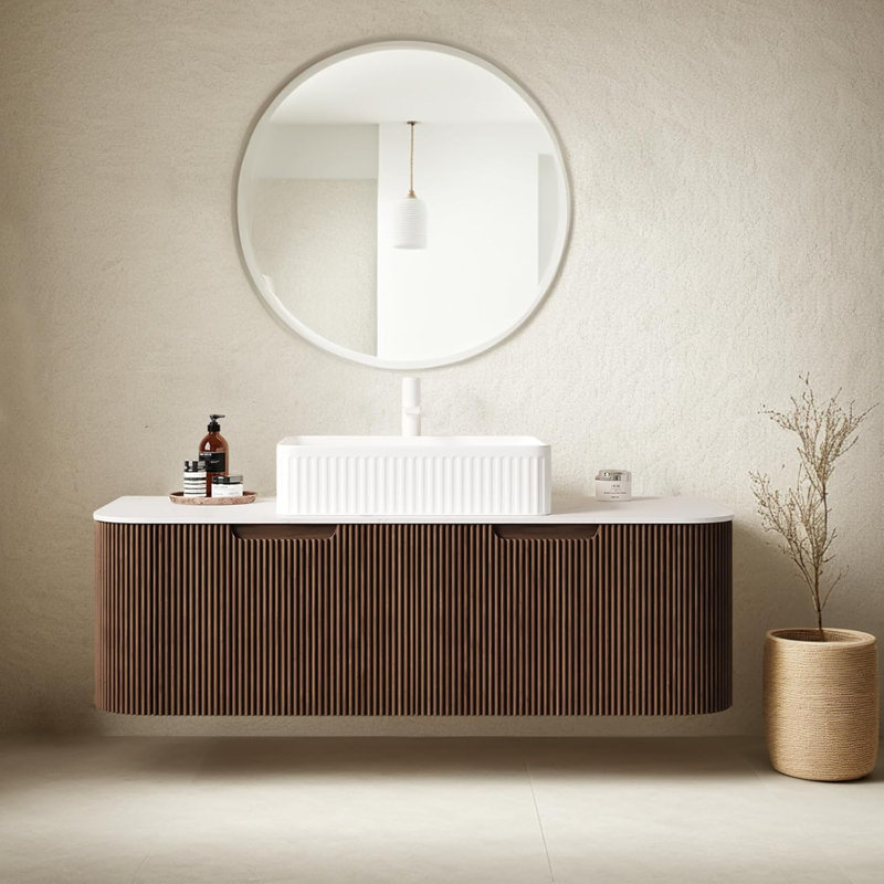 Meuble-lavabo 48 po avec lavabo, 2 grands tiroirs de rangement, lavabos en céramique avec plateau en marbre, pré-assemblé