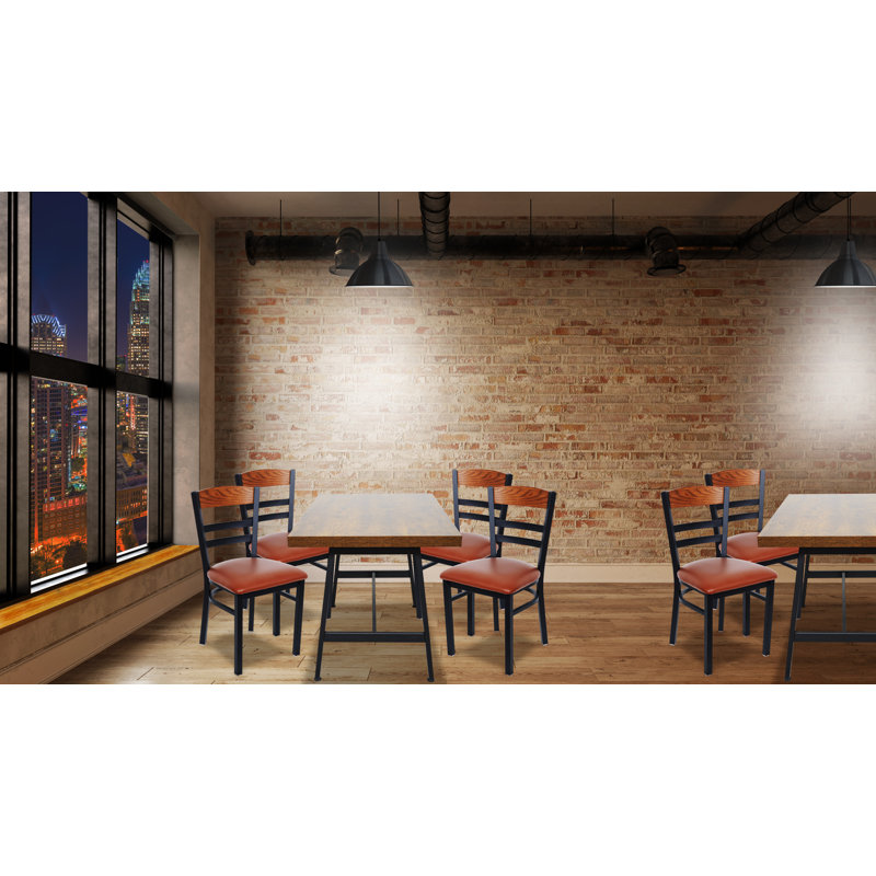 Atlas Black Powder-Coated Trestle Dining Table Base