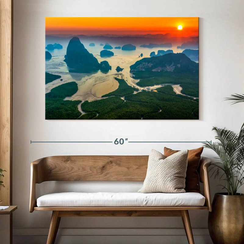 Lilie Phang Nga Bay Sunrise, H 34 po x l 51 po