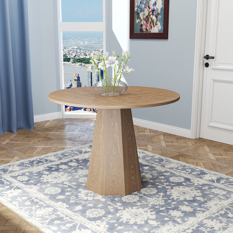 5-Piece Dining Set Mid-Century Modern Wooden Table & Upholstered Chair Set For Home, Kitchen, Dining Room, Brown