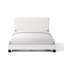 Luxueux lit plateforme tapissier en velours gris avec garniture cloutée, structure robuste et base à lattes pour plus de confort et de style.-1552645911-1552645909