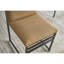 Ensemble de 2 chaises d'appoint rembourrées en lin avec structure en fer, design minimaliste pour la salle à manger ou le bureau à domicile