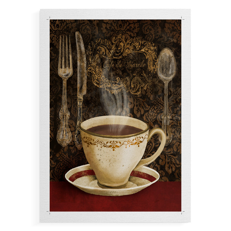 Café du marché - Impression sur toile seulement - non encadrée, H 36 po x l 24 po