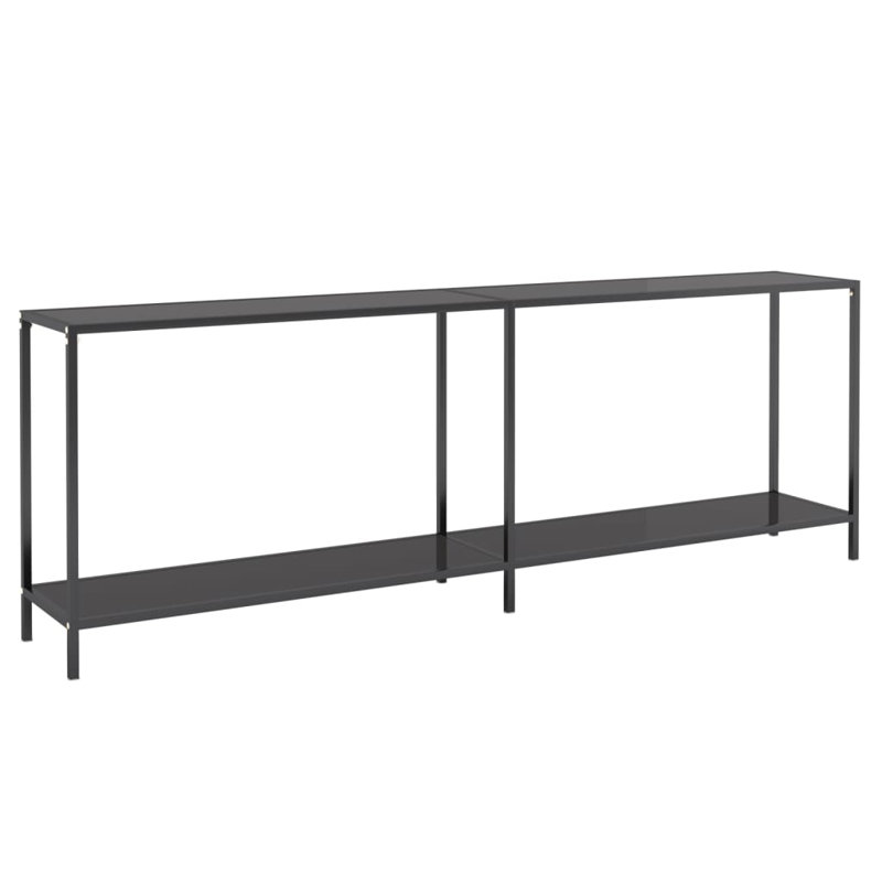 Ridpath Glass Top Console Table, 29.7" H x 86.6" W x 13.8"" D