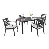 2-Piece PP Single-Seater Chairs + Coffee Table Set