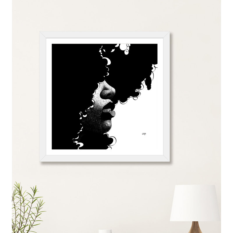 «Daughter of the Universe» par Ohab TBJ - impression d'art graphique, Papier dans un cadre photo, H 24 po x l 24 po, Blanc