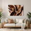 «Lyrical Abstraction», art mural en métal brun 28