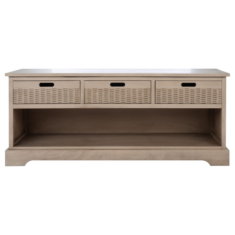 Banc de rangement à tiroirs Hauge, Sable