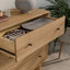  Commode à 6 tiroirs de 61 po de largeur Oranville Ranbir Oak, commode pour chambre à coucher, commode pour chambre à coucher-700196819