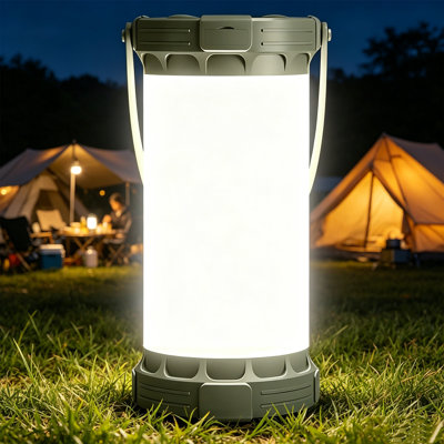 Camping Lantern 5000Mah Battery, Portable LED Light With Power Bank & SOS, Dimmable, 3 Color Temperatures, IP44 Water Resistant, For Hiking Backyard Camping Power Outage